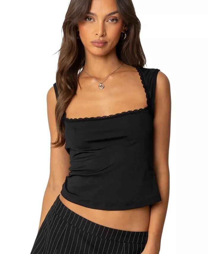 Женский топ Fae с квадратным вырезом и открытой спиной Edikted, черный
Женский топ Fae с квадратным вырезом и открытой спиной Edikted, черный