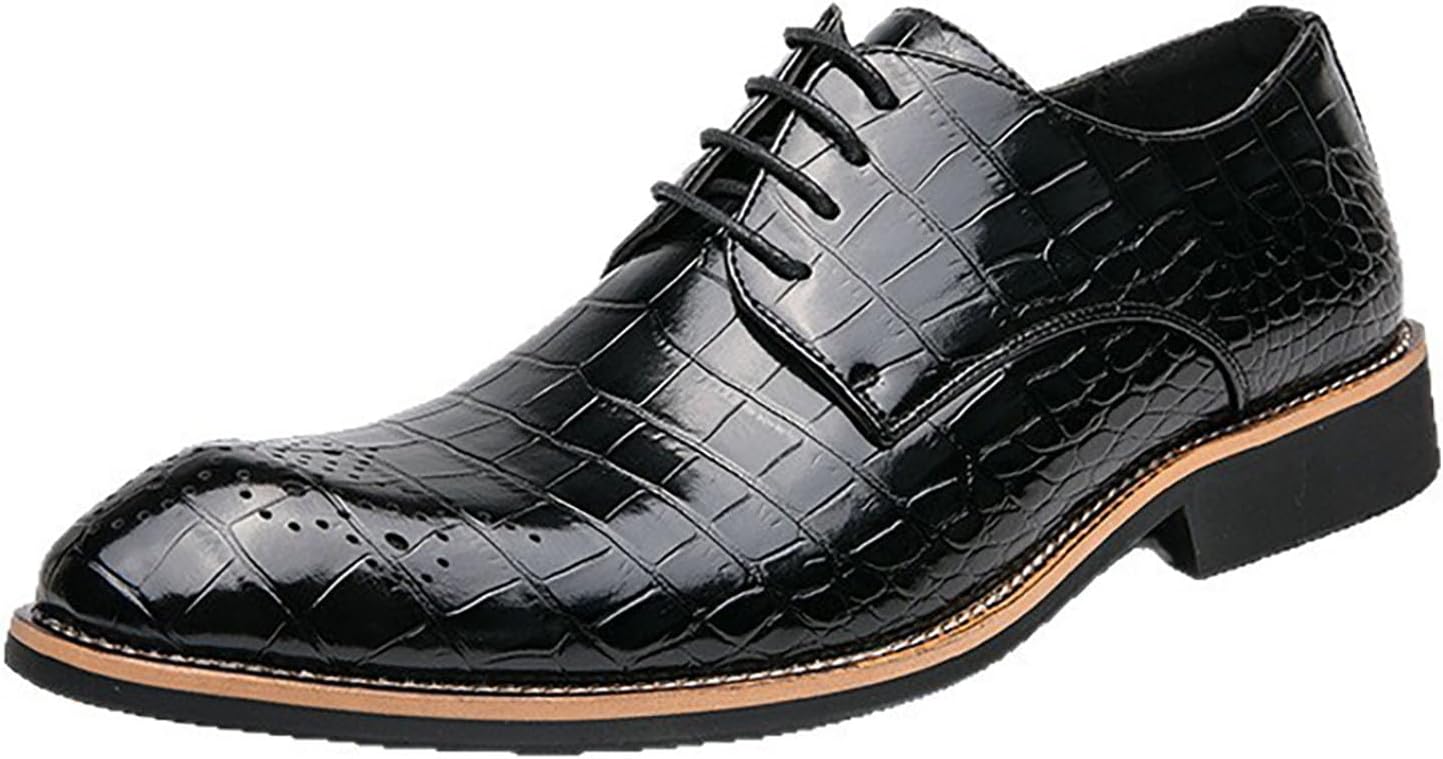 Мужские классические оксфорды с кружевами из кожи с тиснением под крокодила, повседневные, с остроконечным носком и крыльями, нескользящие дерби, стильные бизнес-туфли для работы, свадьбы, вечерних мероприятий Nxnbhsl, черный
Мужские классические оксфорды с кружевами из кожи с тиснением под крокодила, повседневные, с остроконечным носком и крыльями, нескользящие дерби, стильные бизнес-туфли для работы, свадьбы, вечерних мероприятий Nxnbhsl, черный