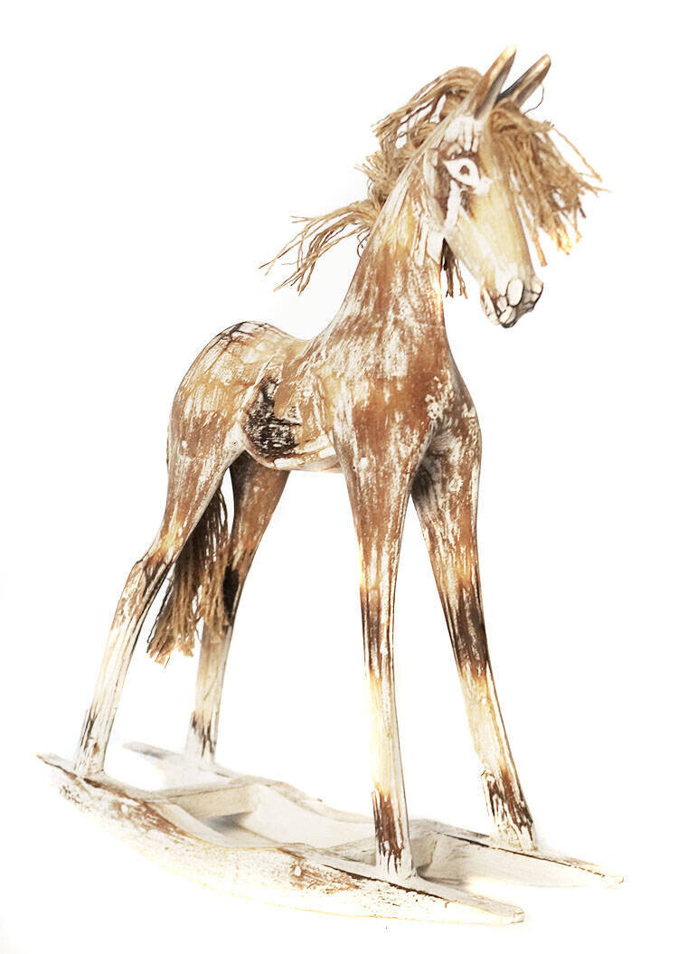 Деревянная фигурка лошадки-качалки, декоративное уникальное украшение Jakarta 
Деревянная фигурка лошадки-качалки, декоративное уникальное украшение Jakarta