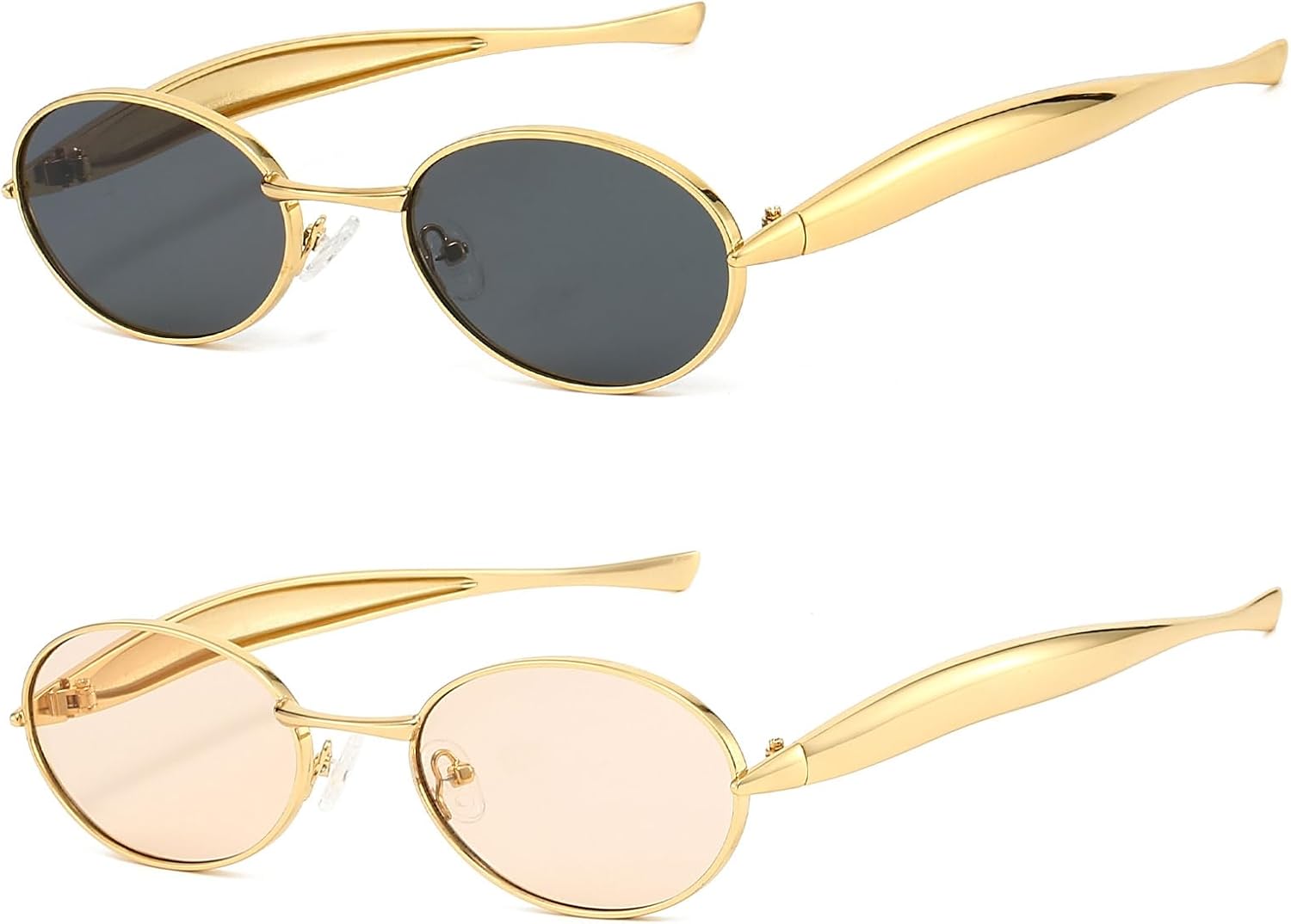 Ретро овальные солнцезащитные очки для женщин и мужчин в стиле 70-х, модные солнцезащитные очки-сардинки, золотистая металлическая оправа, защита от УФ-излучения UV400 SUNBSR, Z(grey+champagne)
Ретро овальные солнцезащитные очки для женщин и мужчин в стиле 70-х, модные солнцезащитные очки-сардинки, золотистая металлическая оправа, защита от УФ-излучения UV400 SUNBSR, Z(grey+champagne)