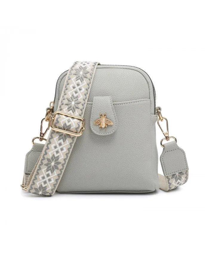 Сумка через плечо с холщовым ремешком Bee Badge и двумя секциями на молнии JFY, серый
Сумка через плечо с холщовым ремешком Bee Badge и двумя секциями на молнии JFY, серый