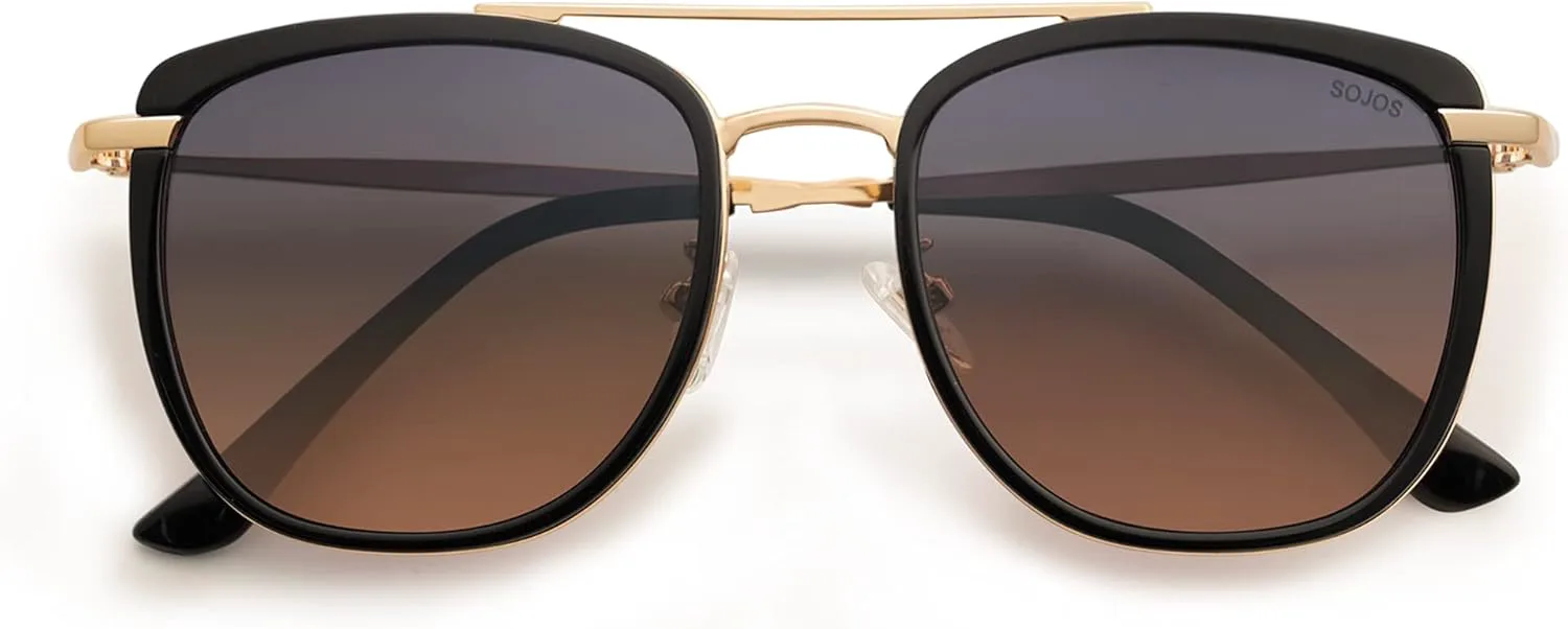 Солнцезащитные очки SOJOS Retro Aviator Square Polarized для женщин и мужчин, винтажные женские солнцезащитные очки UV400 SJ2180, Black/Brown Grading Grey
Солнцезащитные очки SOJOS Retro Aviator Square Polarized для женщин и мужчин, винтажные женские солнцезащитные очки UV400 SJ2180, Black/Brown Grading Grey