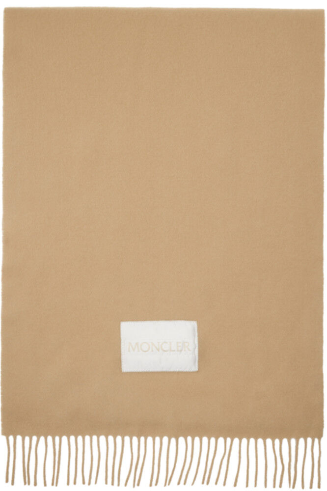 Бежевый шерстяной фетровый шарф Moncler
Бежевый шерстяной фетровый шарф Moncler