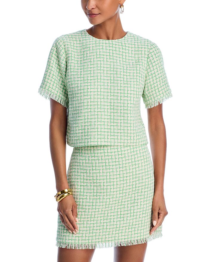 Топ в клетку из твида AQUA, зеленый
Топ в клетку из твида AQUA, зеленый