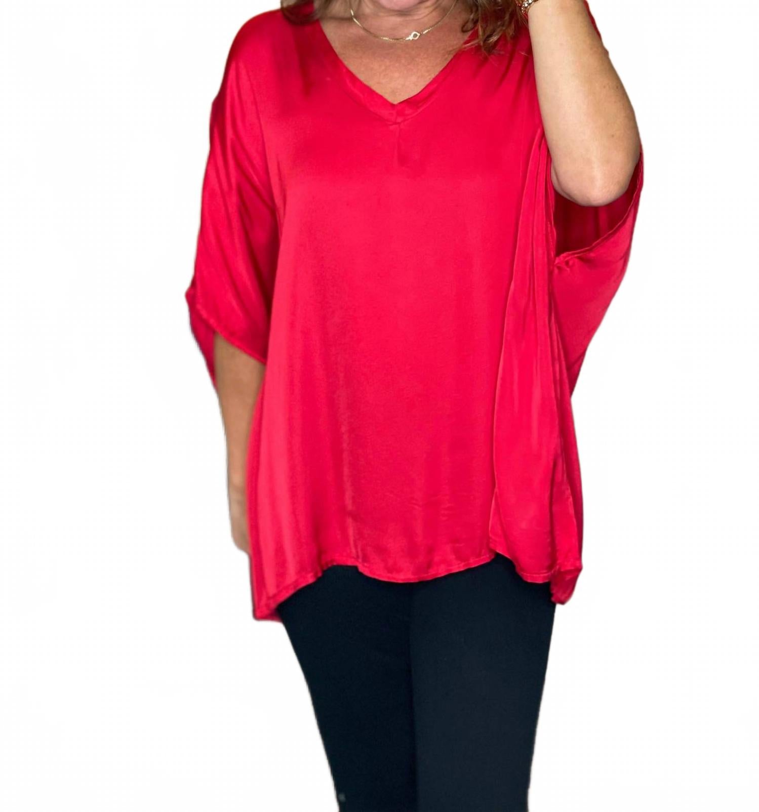 Шелковый топ Джастина красного цвета Sofia Collections
Шелковый топ Джастина красного цвета Sofia Collections