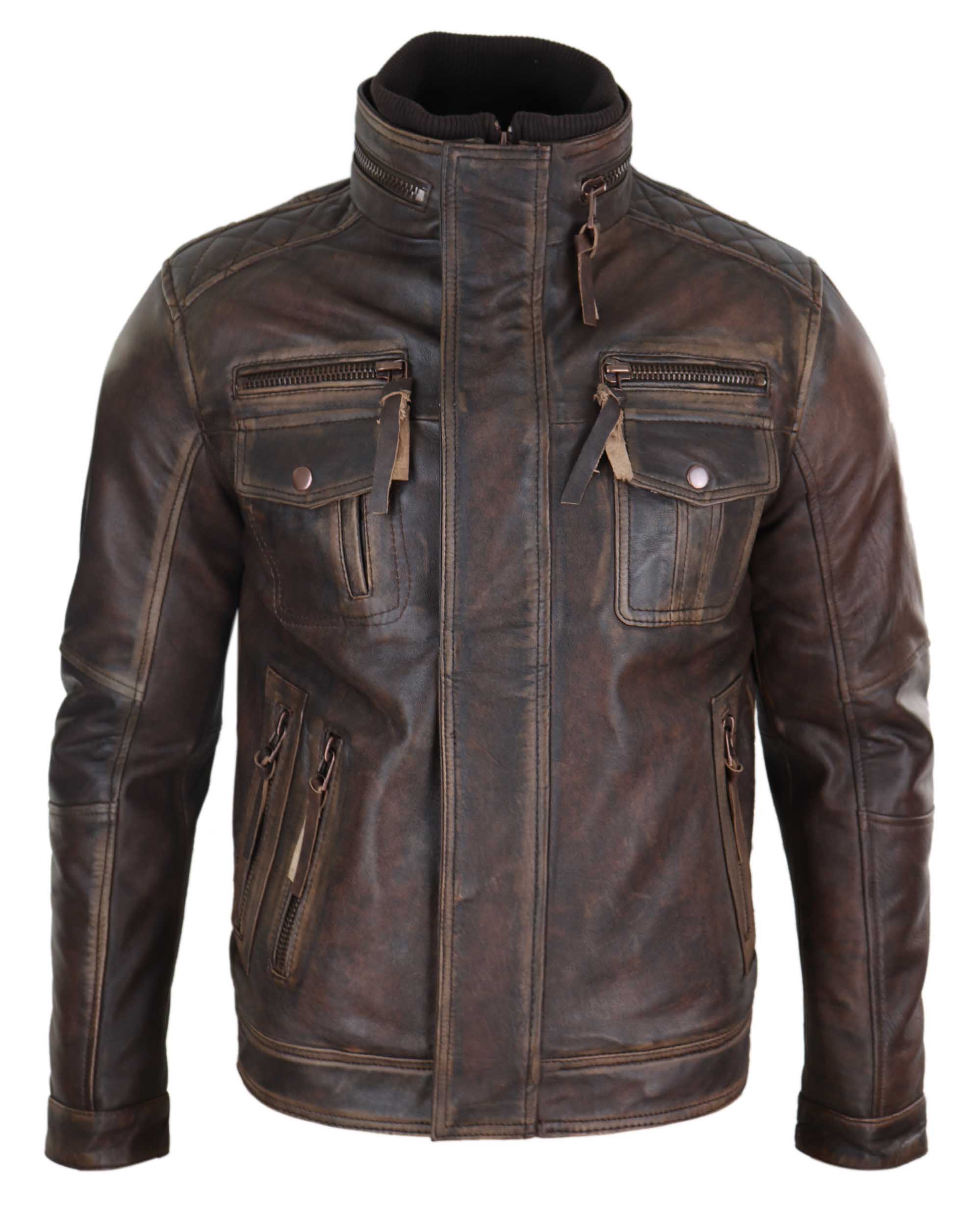 Кожаная байкерская куртка винтаж TruClothing, коричневый
Кожаная байкерская куртка винтаж TruClothing, коричневый