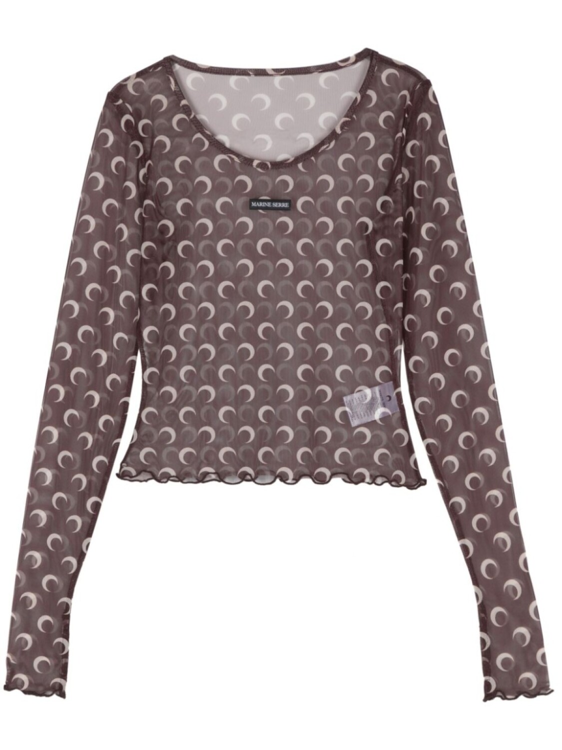 Marine Serre сетчатый укороченный топ с принтом Moon, коричневый
Marine Serre сетчатый укороченный топ с принтом Moon, коричневый