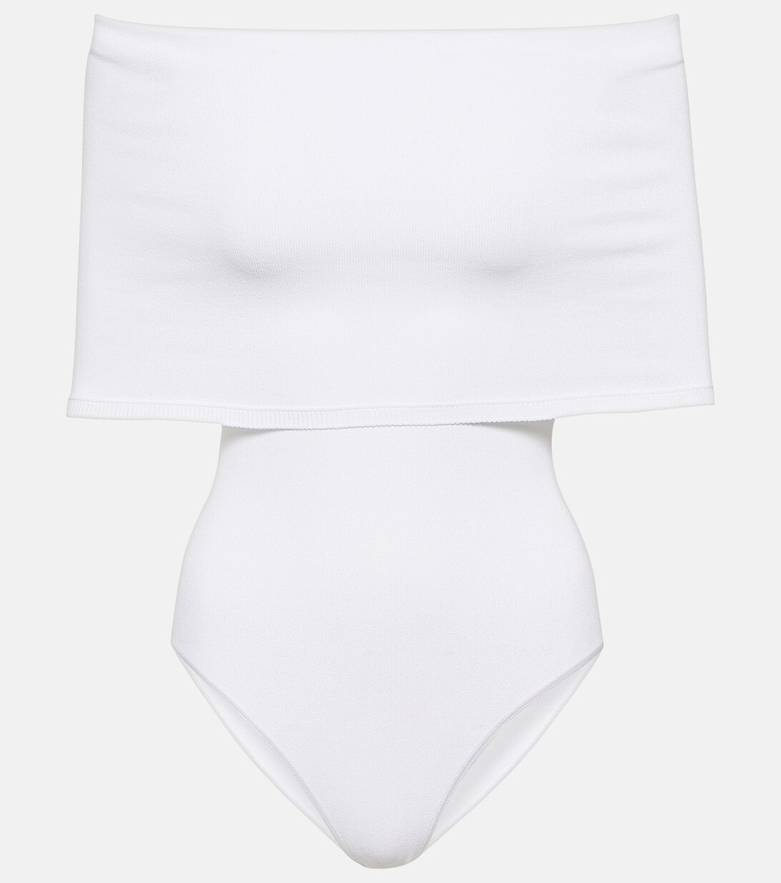 Трикотажное боди с открытыми плечами ALAÏA, белый
Трикотажное боди с открытыми плечами ALAÏA, белый