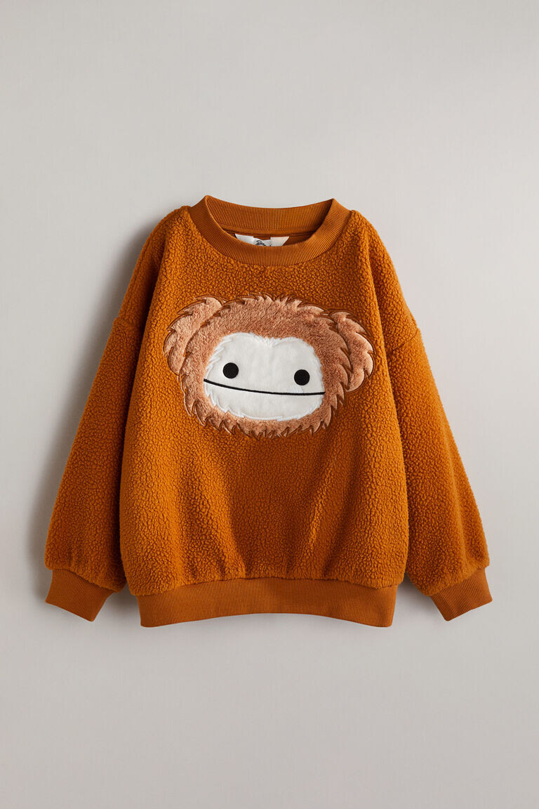 Толстовка оверсайз в стиле тедди H&M, коричневый
Толстовка оверсайз в стиле тедди H&M, коричневый