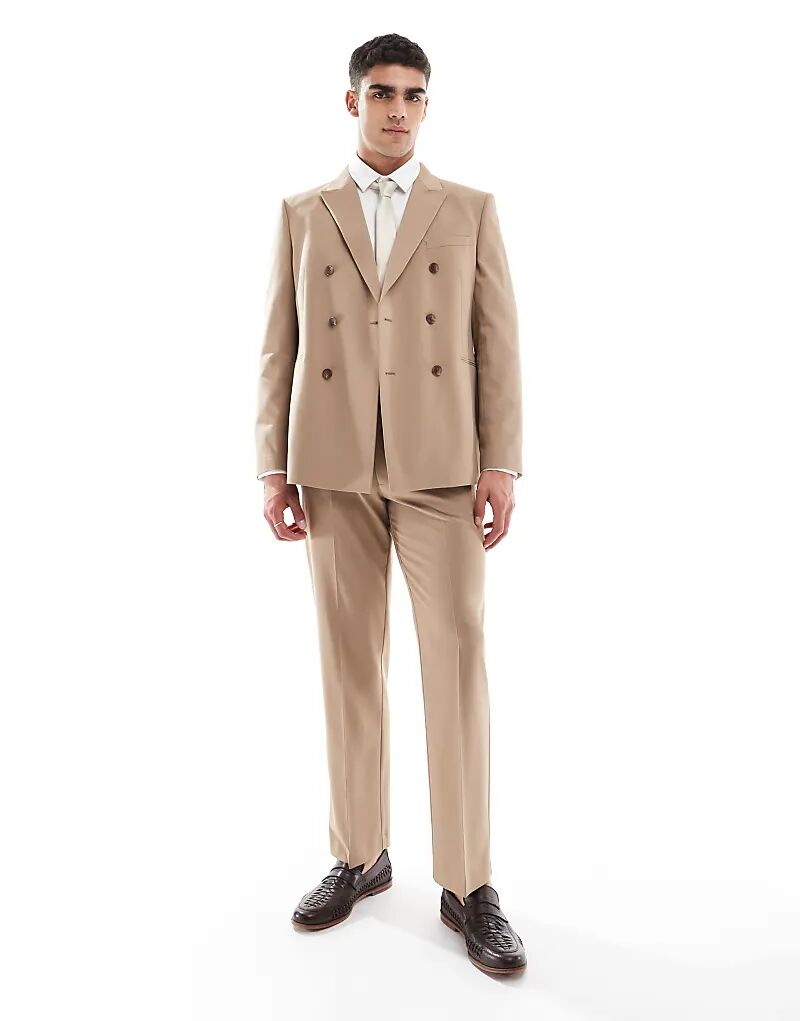 Двубортный пиджак ASOS DESIGN коричневого цвета
Двубортный пиджак ASOS DESIGN коричневого цвета