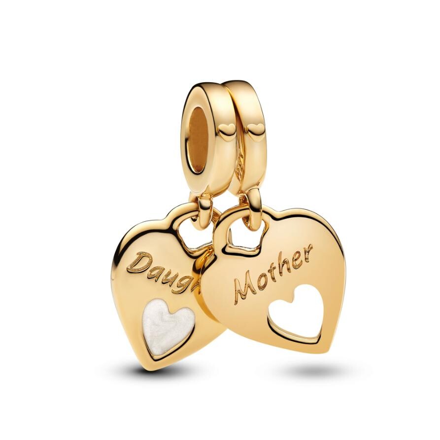 Шарм Double Heart Split Dangle Pandora, покрытие - золото
Шарм Double Heart Split Dangle Pandora, покрытие - золото