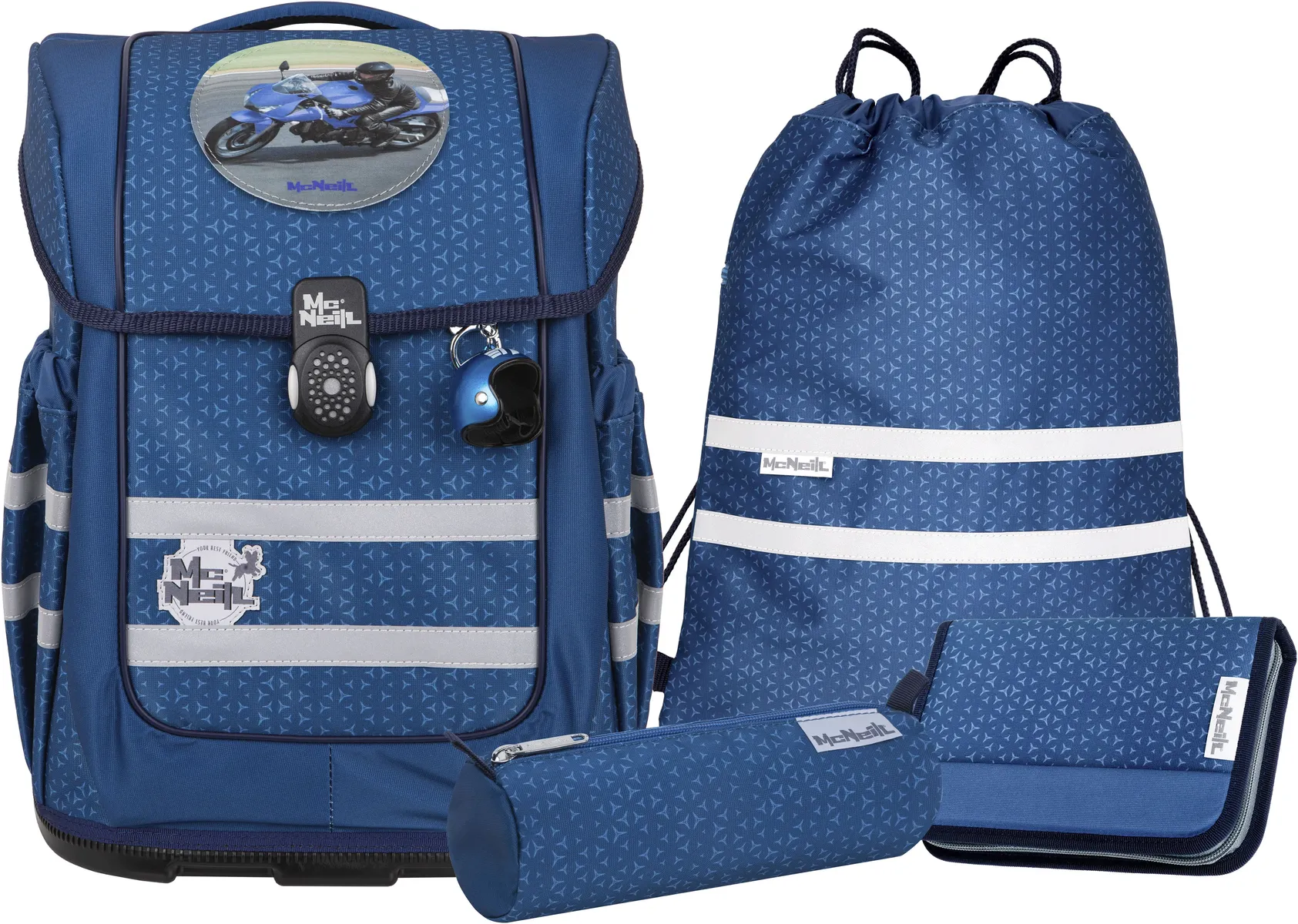 Школьная сумка McNeill "Ergo Compacto, Tetra", светоотражающие полосы на лямках, светоотражающие поверхности, включая пенал, спортивную сумку, рулончик для карандашей и магнит с мотивом, цвет Tetra
Школьная сумка McNeill "Ergo Compacto, Tetra", светоотражающие полосы на лямках, светоотражающие поверхности, включая пенал, спортивную сумку, рулончик для карандашей и магнит с мотивом, цвет Tetra