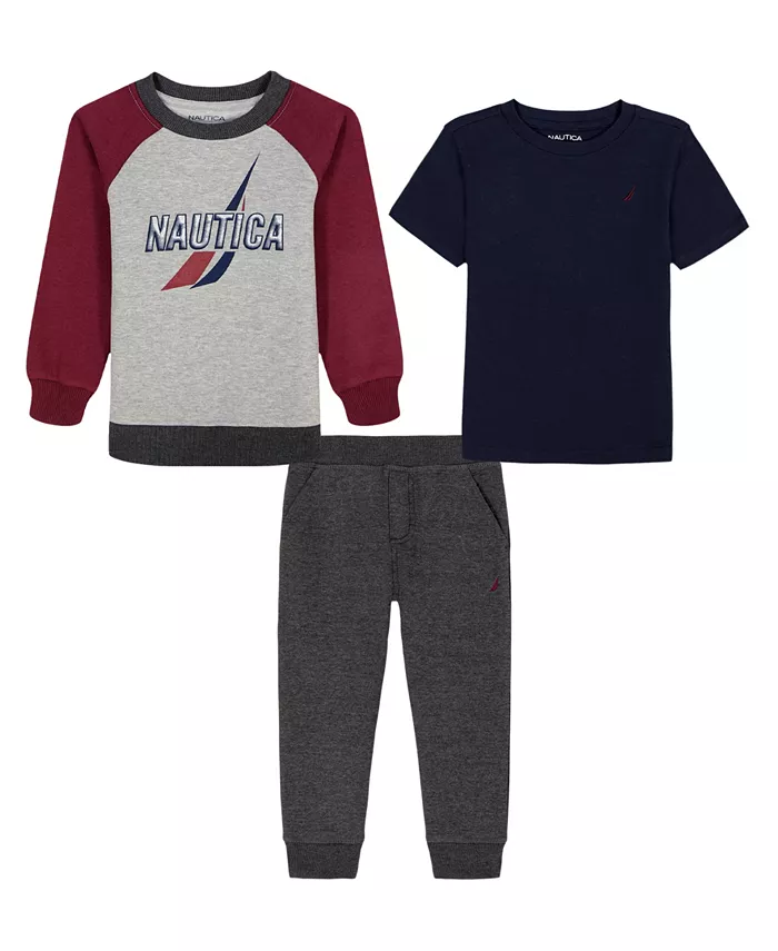 Мальчики 2T-7 3-предметный комплект футболка и джоггеры Nautica, мультиколор
Мальчики 2T-7 3-предметный комплект футболка и джоггеры Nautica, мультиколор