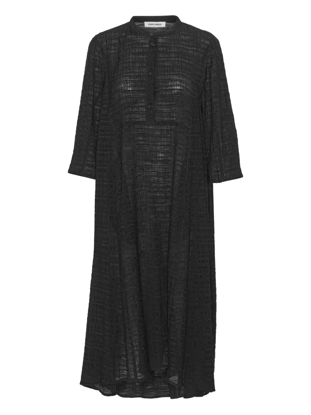 Фактурное платье макси на пуговицах Henrik Vibskov, черный
Фактурное платье макси на пуговицах Henrik Vibskov, черный