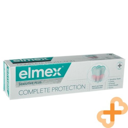 Зубная паста Sensitive Plus Complete Protection 75 мл с фторидом цинка Elmex
Зубная паста Sensitive Plus Complete Protection 75 мл с фторидом цинка Elmex