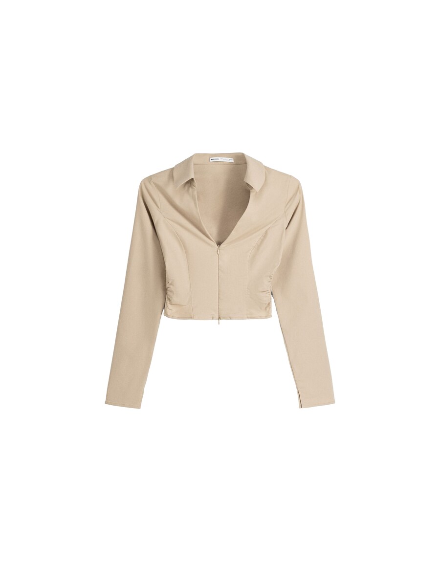 Блузка Bershka, кэмел
Блузка Bershka, кэмел