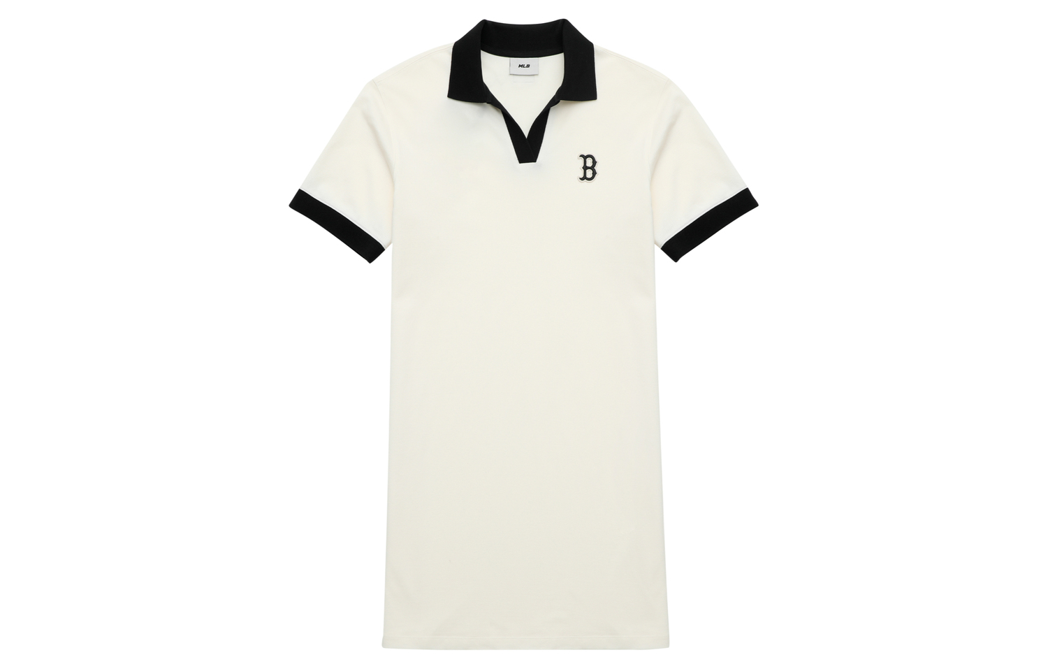 Женское белое короткое платье с коротким рукавом MLB 
Женское белое короткое платье с коротким рукавом MLB