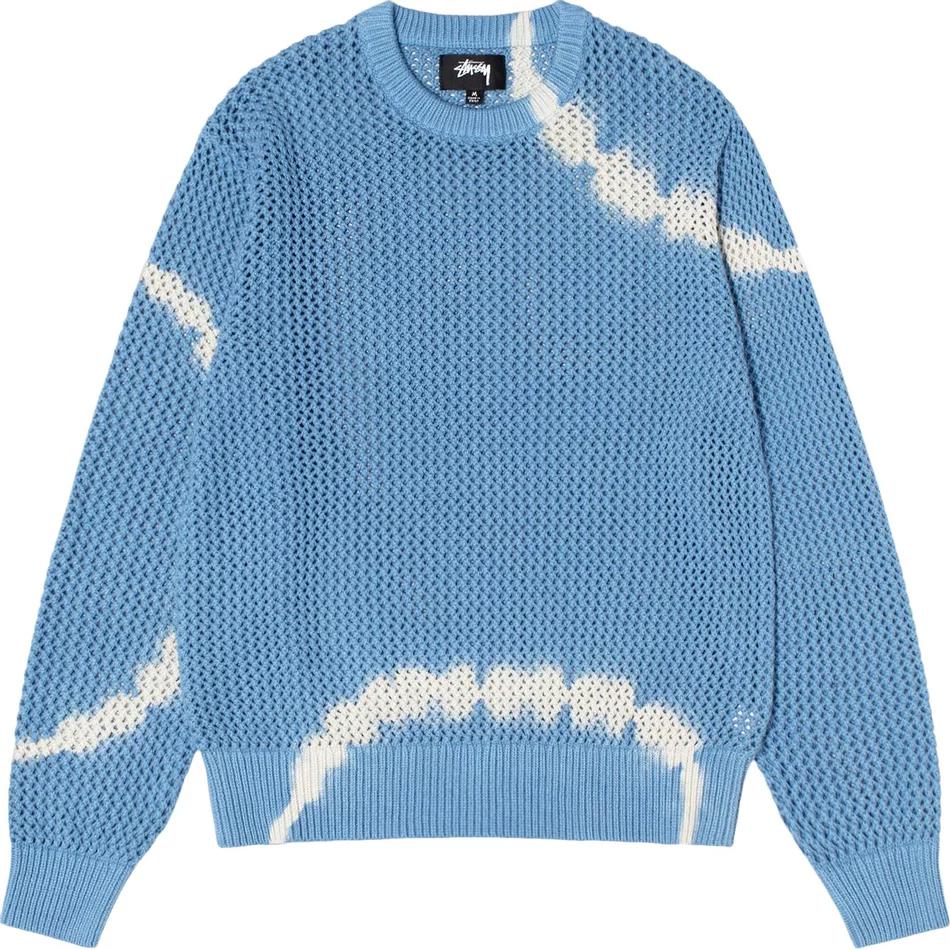 Пигментный свитер свободной вязки Stussy, синий/белый/мультиколор
Пигментный свитер свободной вязки Stussy, синий/белый/мультиколор