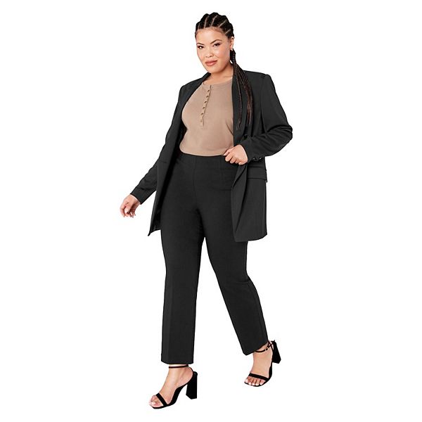 Женские брюки plus size super stretch slim flare Avenue, Black
Женские брюки plus size super stretch slim flare Avenue, Black