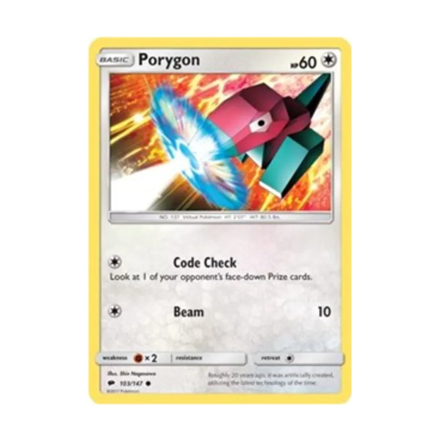 CCG Поригон (С) #103, Pokemon - Sun & Moon - Burning Shadows - Singles 
CCG Поригон (С) #103, Pokemon - Sun & Moon - Burning Shadows - Singles