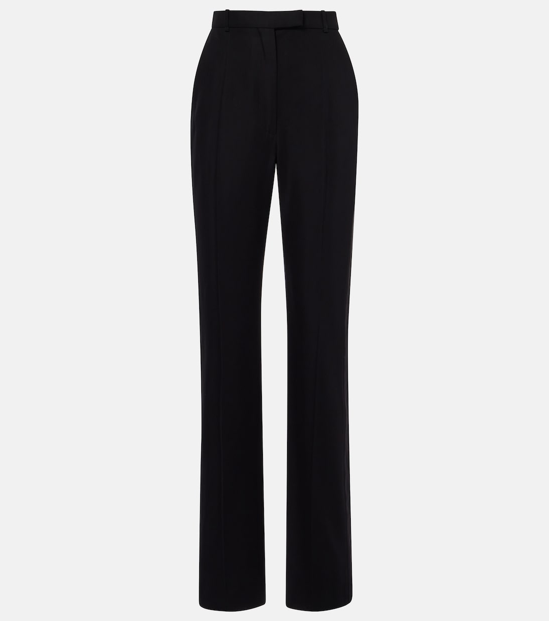 Прямые брюки из шерстяной смеси McQueen, черный 
Прямые брюки из шерстяной смеси McQueen, черный