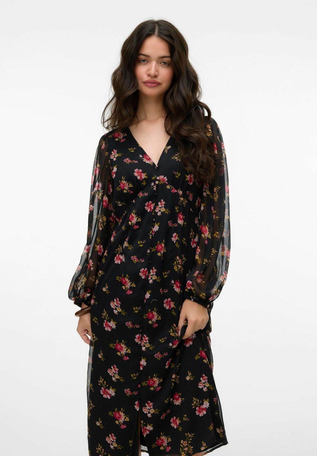 Повседневное платье Vero Moda, черный 
Повседневное платье Vero Moda, черный