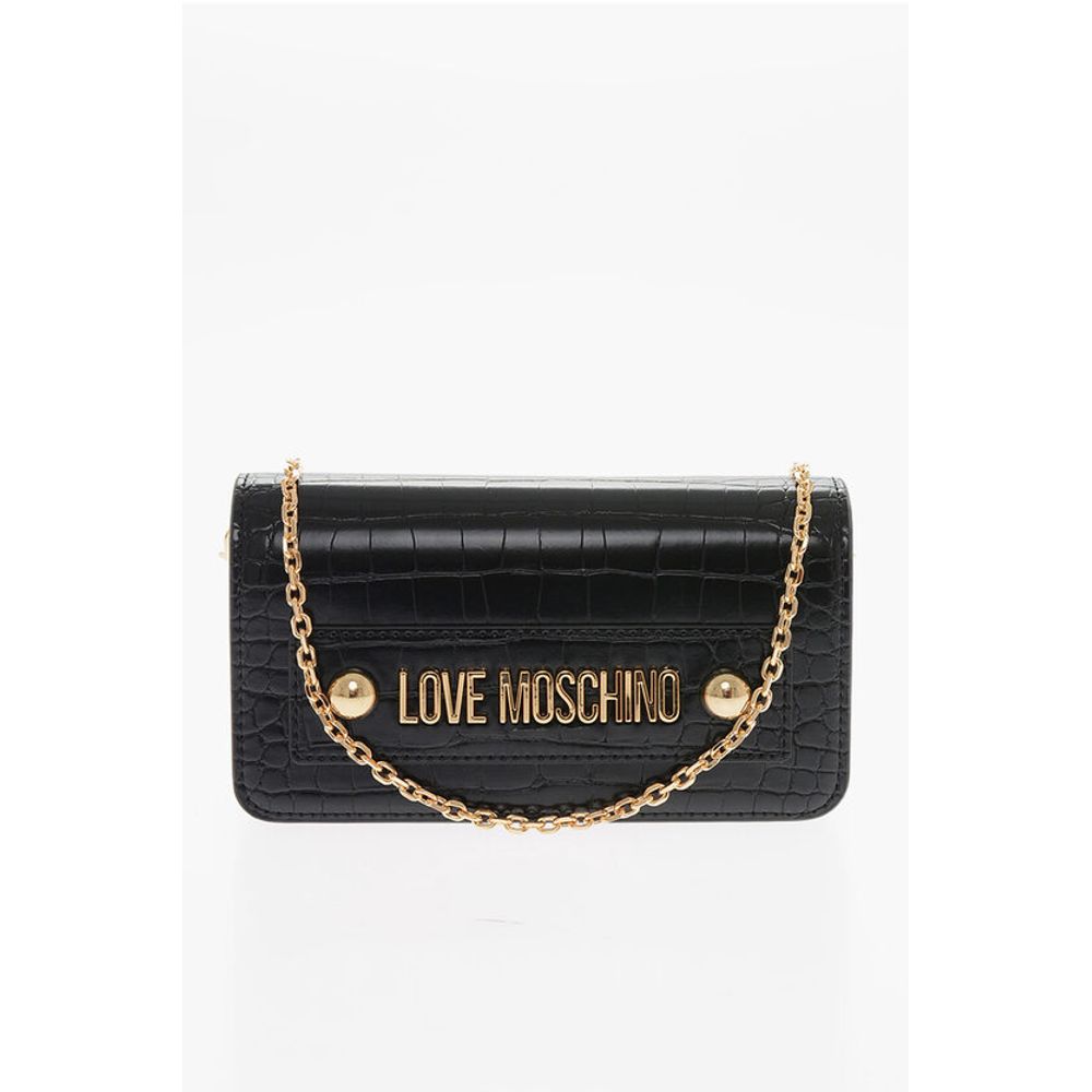 Сумка LOVE из искусственной кожи с эффектом крокодила и золотым декором Moschino, черный
Сумка LOVE из искусственной кожи с эффектом крокодила и золотым декором Moschino, черный