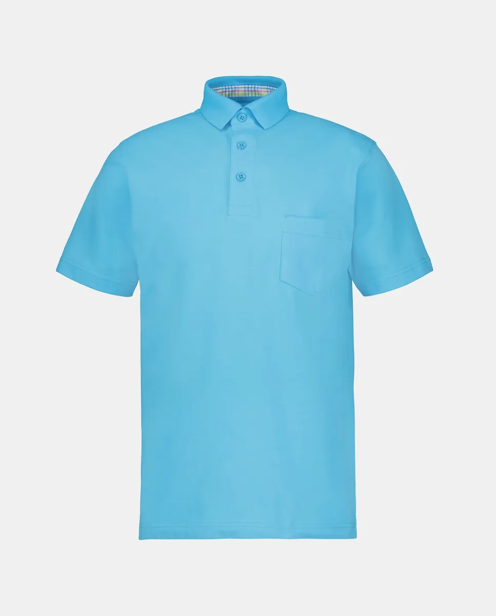 Мужская рубашка-поло из пике с коротким рукавом и карманом Mirto, бирюзовый
Мужская рубашка-поло из пике с коротким рукавом и карманом Mirto, бирюзовый