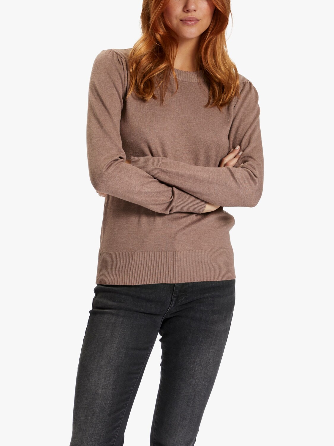 Saint Tropez Джемпер с объемными рукавами Mila, Антлер Меланж
Saint Tropez Джемпер с объемными рукавами Mila, Антлер Меланж