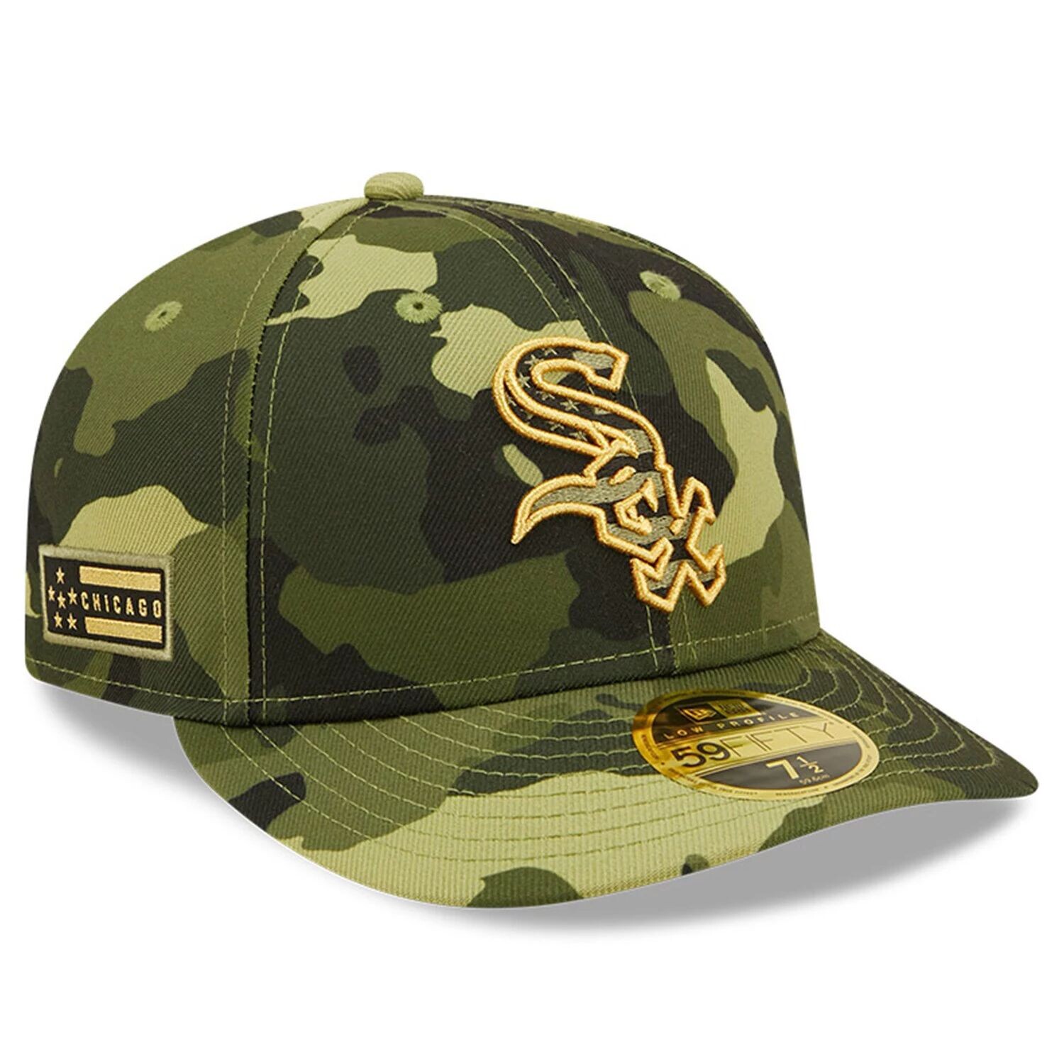 Мужская камуфляжная футболка New Era Chicago White Sox 2022, День вооруженных сил, низкопрофильная 59FIFTY
Мужская камуфляжная футболка New Era Chicago White Sox 2022, День вооруженных сил, низкопрофильная 59FIFTY