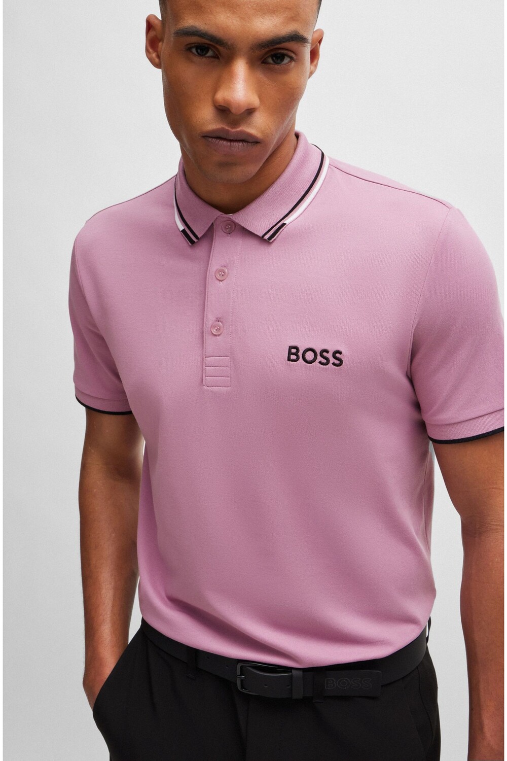 Рубашка-Поло с контрастным логотипом из смесового хлопка Boss, фиолетовый
Рубашка-Поло с контрастным логотипом из смесового хлопка Boss, фиолетовый