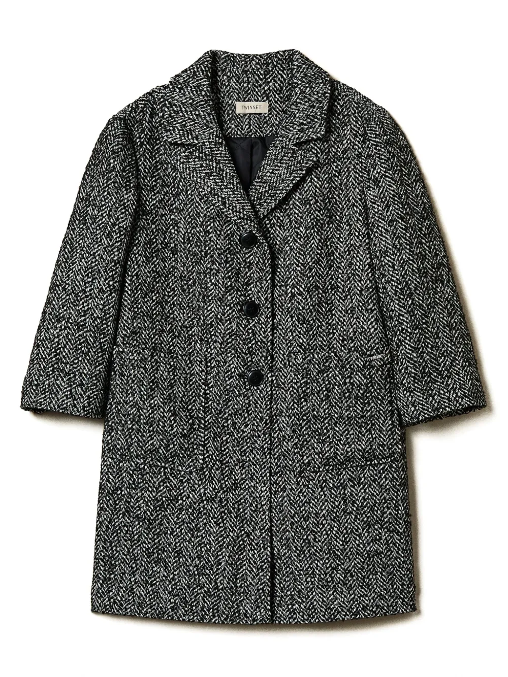 Пальто с узором шеврон TWINSET Kids, черный
Пальто с узором шеврон TWINSET Kids, черный