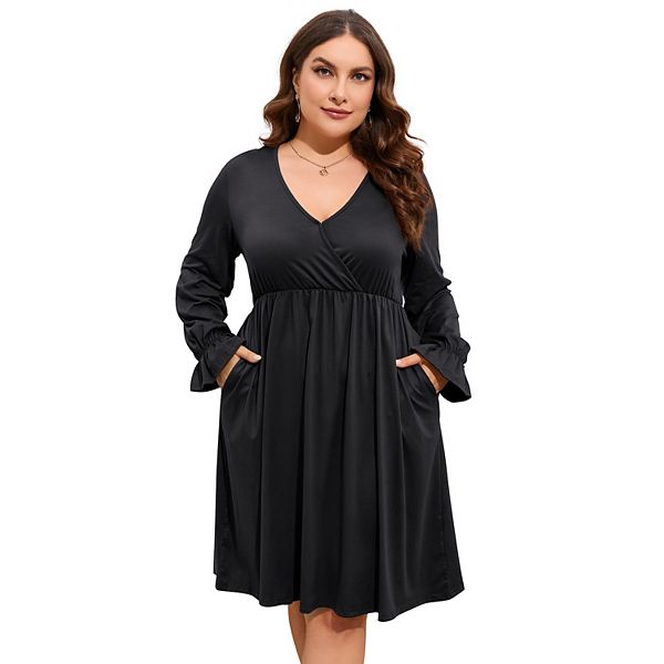 Женское платье plus size v-образным вырезом, а-силуэта, длины миди, обертывающее Maxxis Merch, Black
Женское платье plus size v-образным вырезом, а-силуэта, длины миди, обертывающее Maxxis Merch, Black