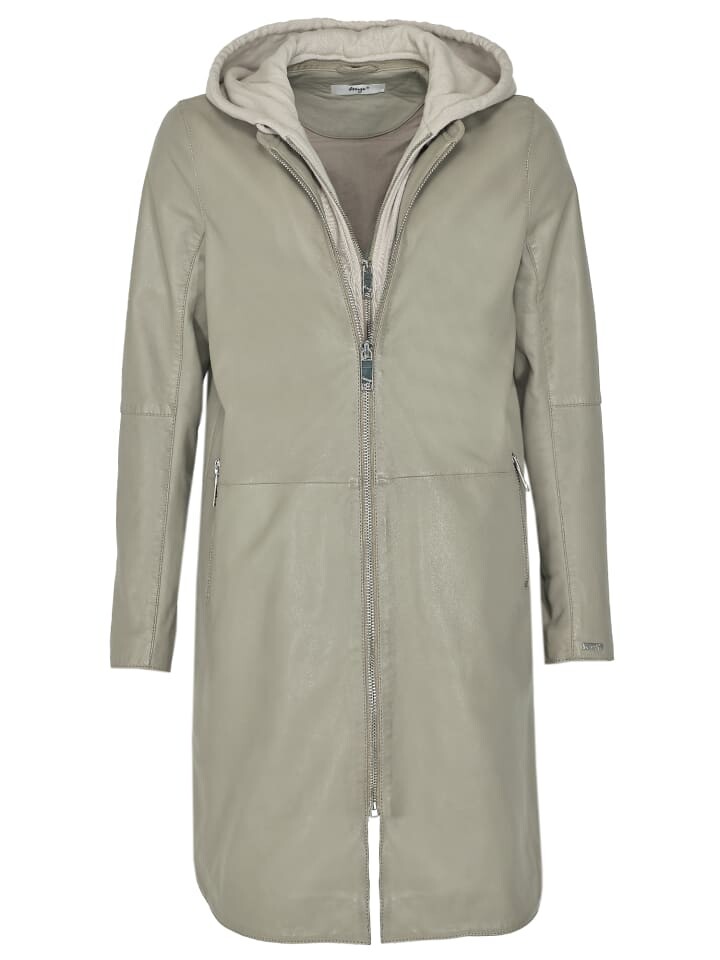 Кожаная куртка Maze Ledermantel 4202199, цвет dark cloud 
Кожаная куртка Maze Ledermantel 4202199, цвет dark cloud