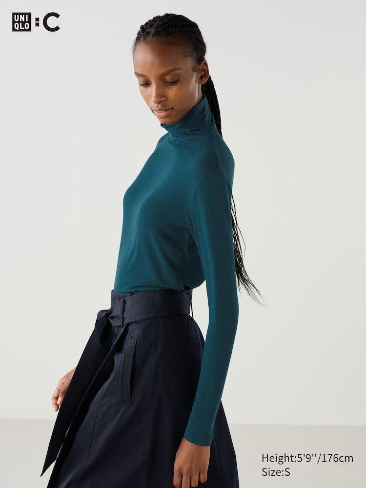 Очень теплая футболка из смеси кашемира heattech с высоким воротом Uniqlo, цвет 59 зеленый
Очень теплая футболка из смеси кашемира heattech с высоким воротом Uniqlo, цвет 59 зеленый