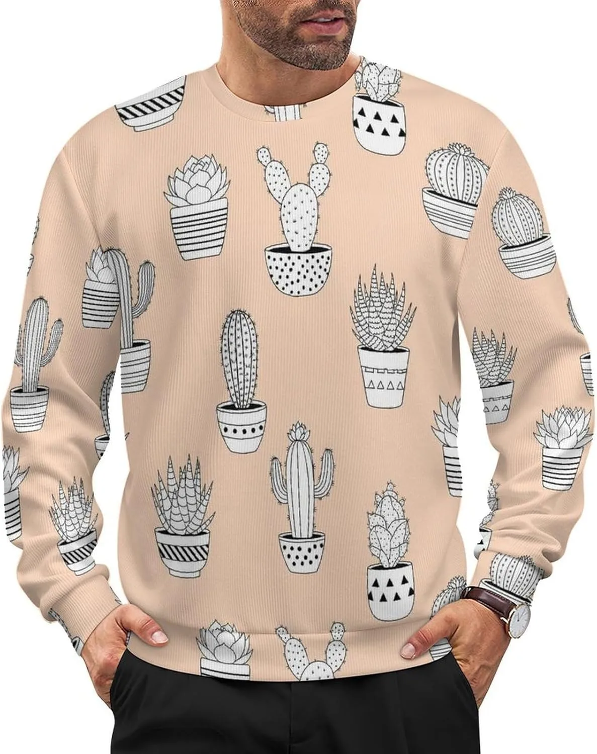 Мужской свитер с круглым вырезом вязаный пуловер VAFZASC
Мужской свитер с круглым вырезом вязаный пуловер VAFZASC