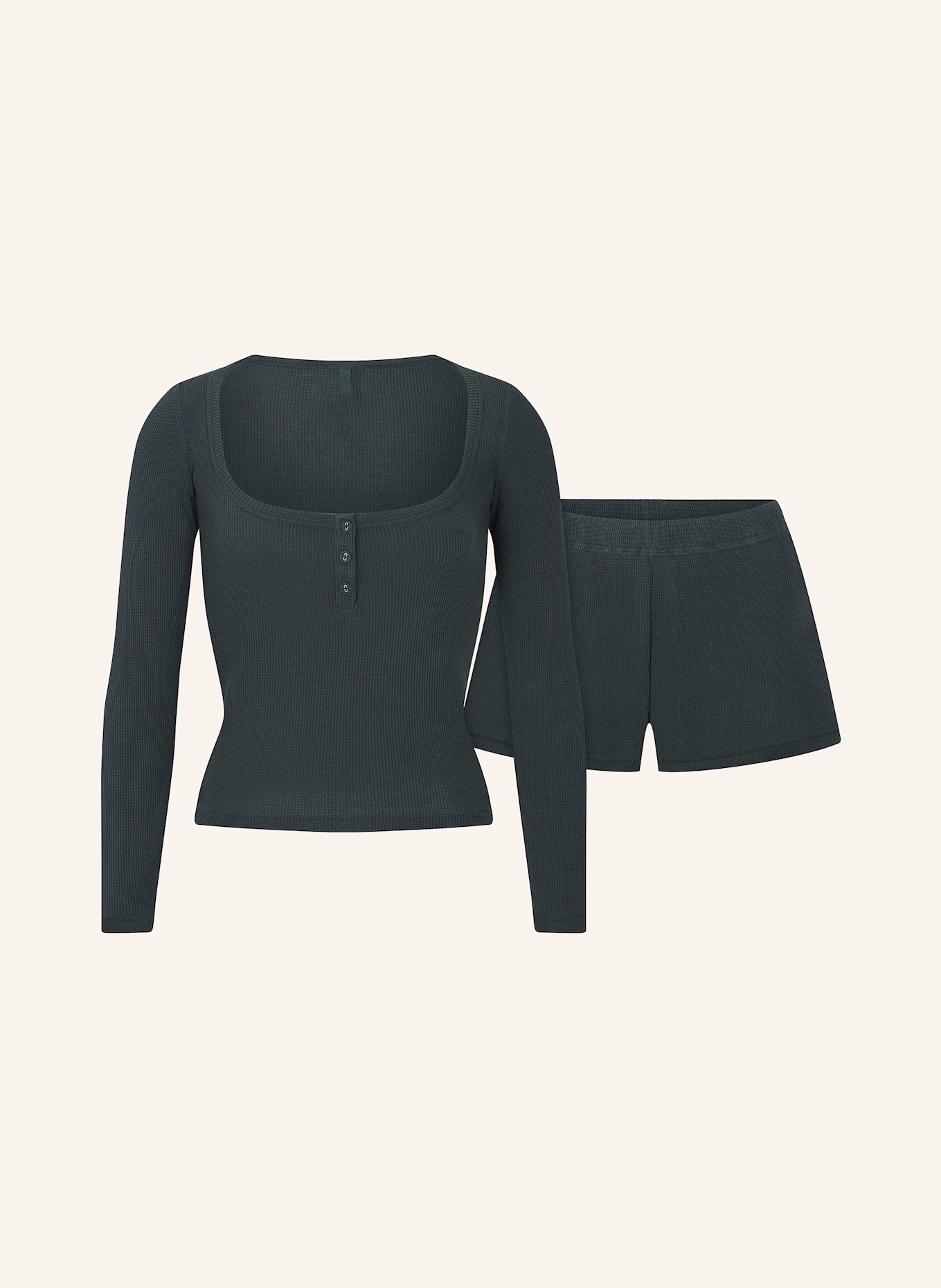 Короткая пижама вафельный сон Skims, мультиколор
Короткая пижама вафельный сон Skims, мультиколор