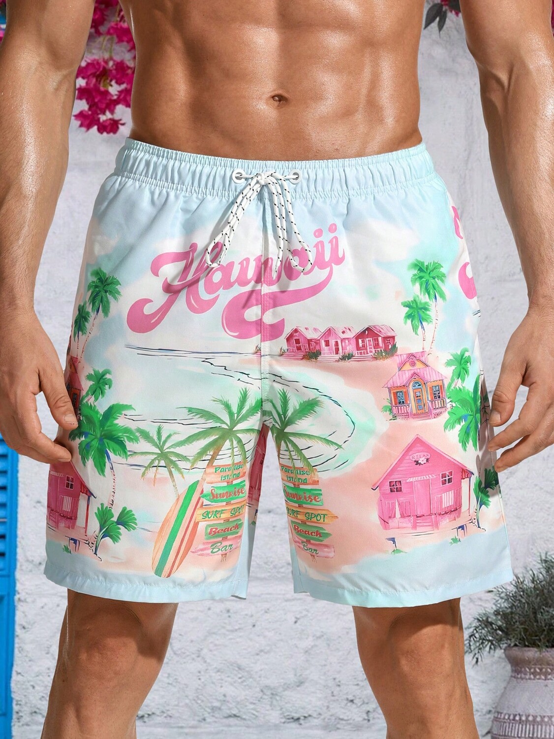 Мужские повседневные пляжные шорты с завязками на талии и принтом Manfinity Swimmode, многоцветный
Мужские повседневные пляжные шорты с завязками на талии и принтом Manfinity Swimmode, многоцветный