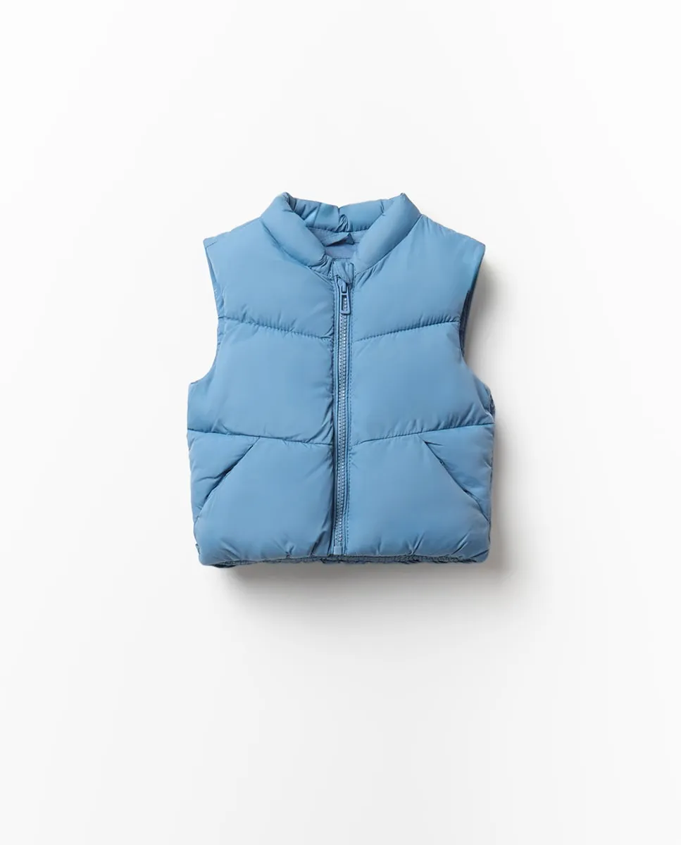 Простой однотонный жилет Sfera, синий
Простой однотонный жилет Sfera, синий