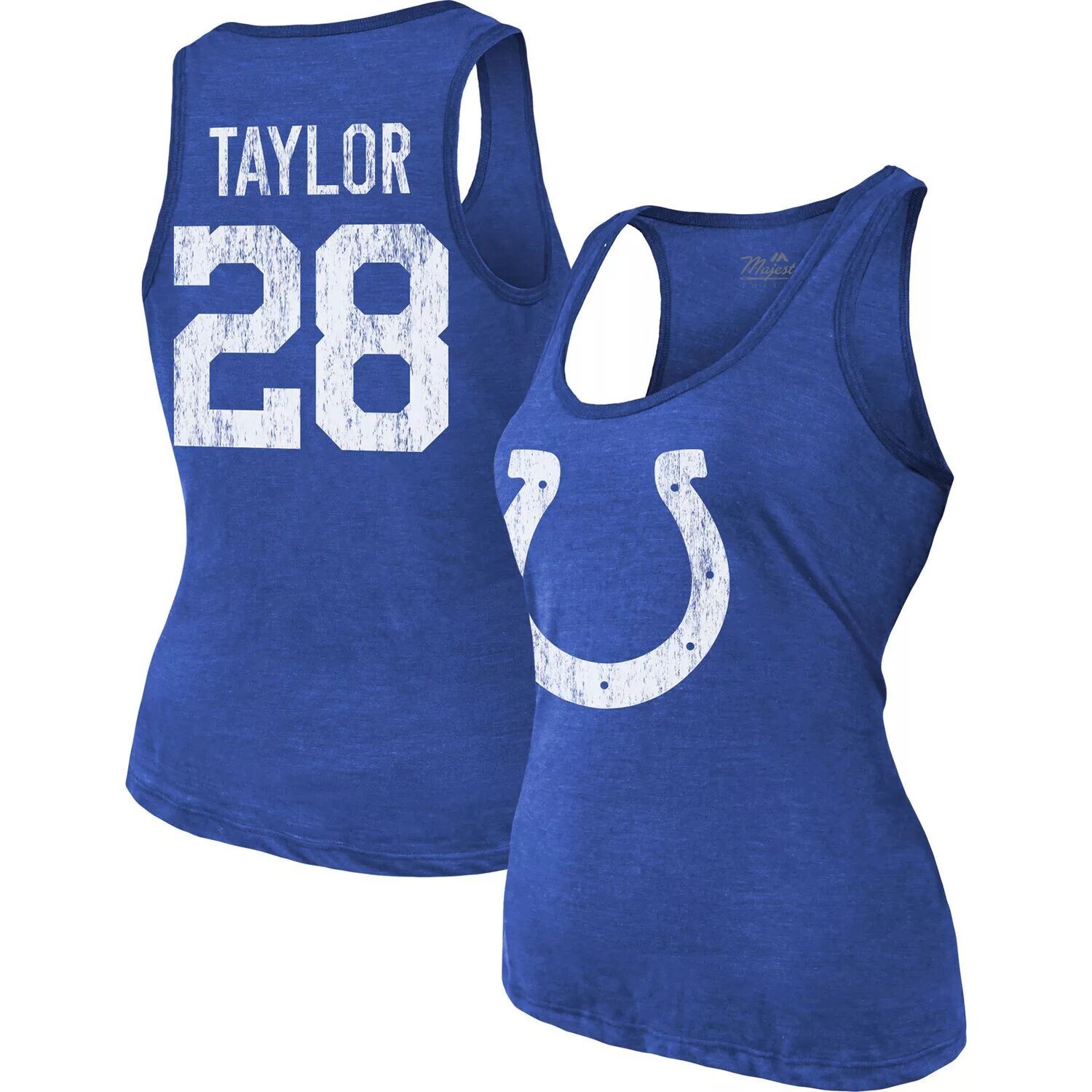Женская майка Majestic Threads Jonathan Taylor Royal Indianapolis Colts с именем и номером игрока, майка Tri-Blend Majestic
Женская майка Majestic Threads Jonathan Taylor Royal Indianapolis Colts с именем и номером игрока, майка Tri-Blend Majestic