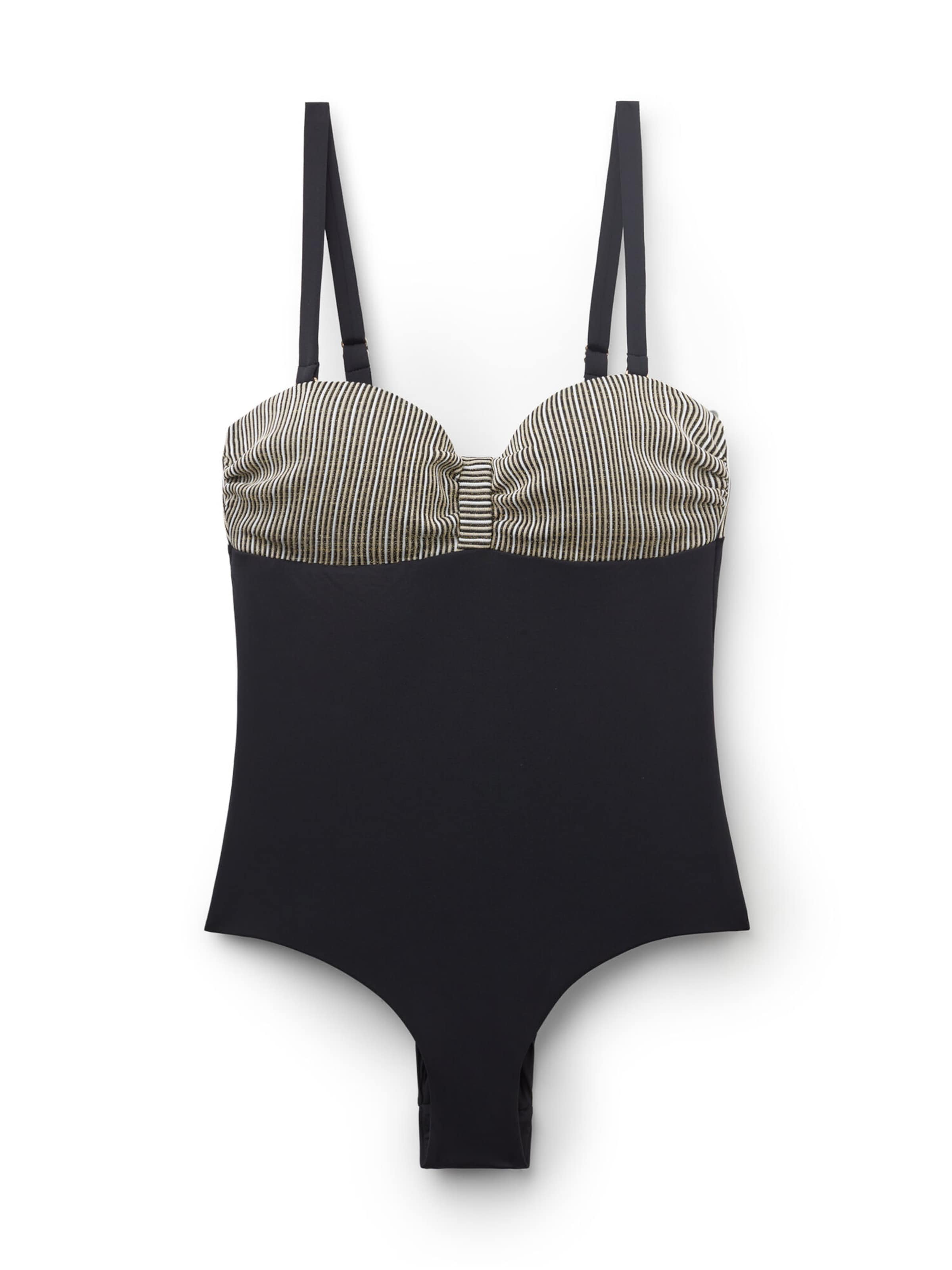 CALZEDONIA Купальник-бандо 'GOLDEN STRIPES' в черном цвете
CALZEDONIA Купальник-бандо 'GOLDEN STRIPES' в черном цвете