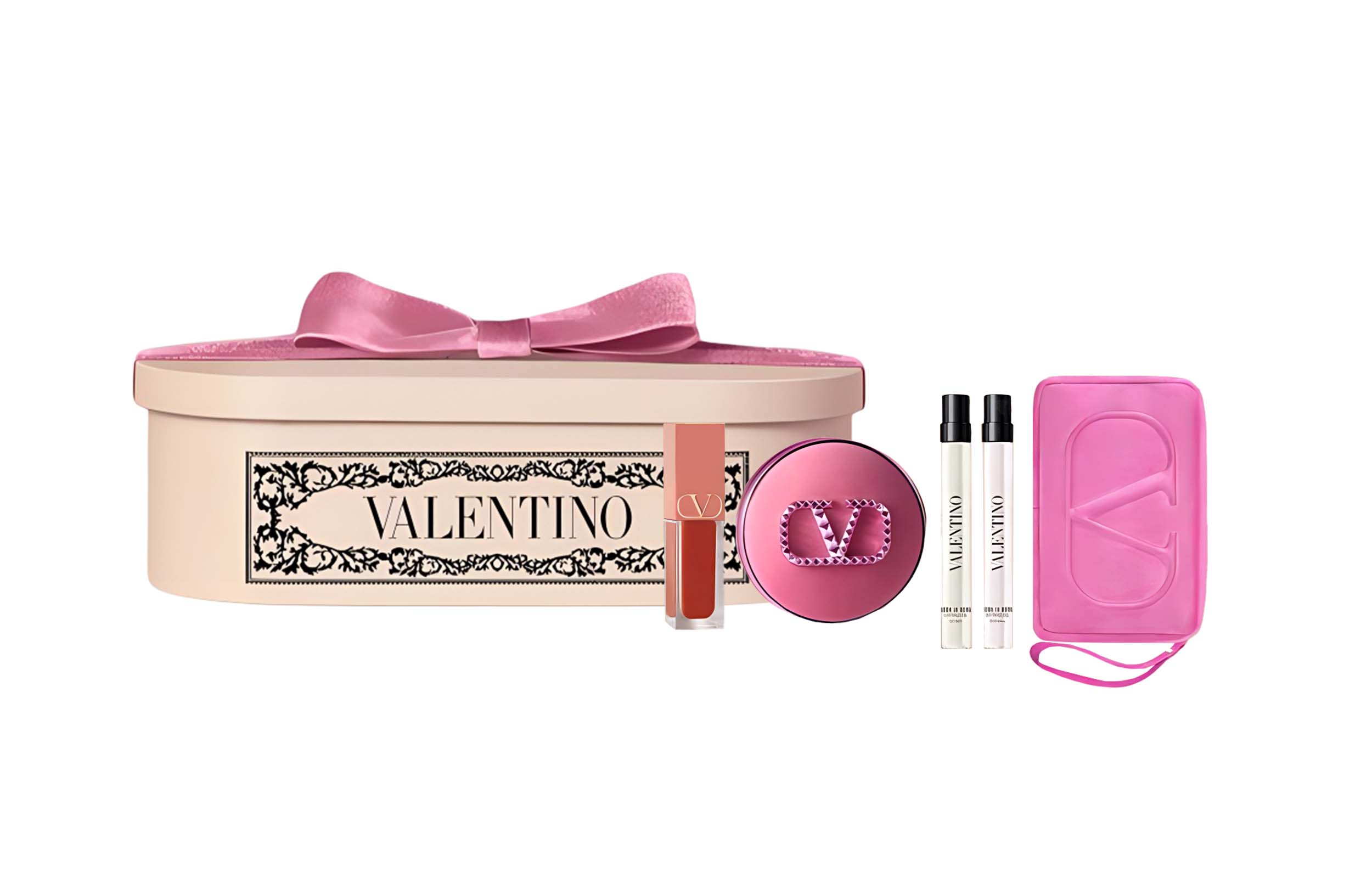 Бархатный бокс лимитированная коллекция шиммер эйр кушен помада-крем косметический набор легко растушевывается стойкий набор из пяти предметов Valentino
Бархатный бокс лимитированная коллекция шиммер эйр кушен помада-крем косметический набор легко растушевывается стойкий набор из пяти предметов Valentino