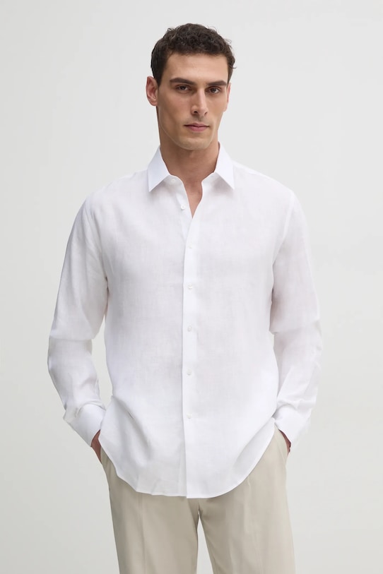 Льняная рубашка Karl Lagerfeld, белый 
Льняная рубашка Karl Lagerfeld, белый