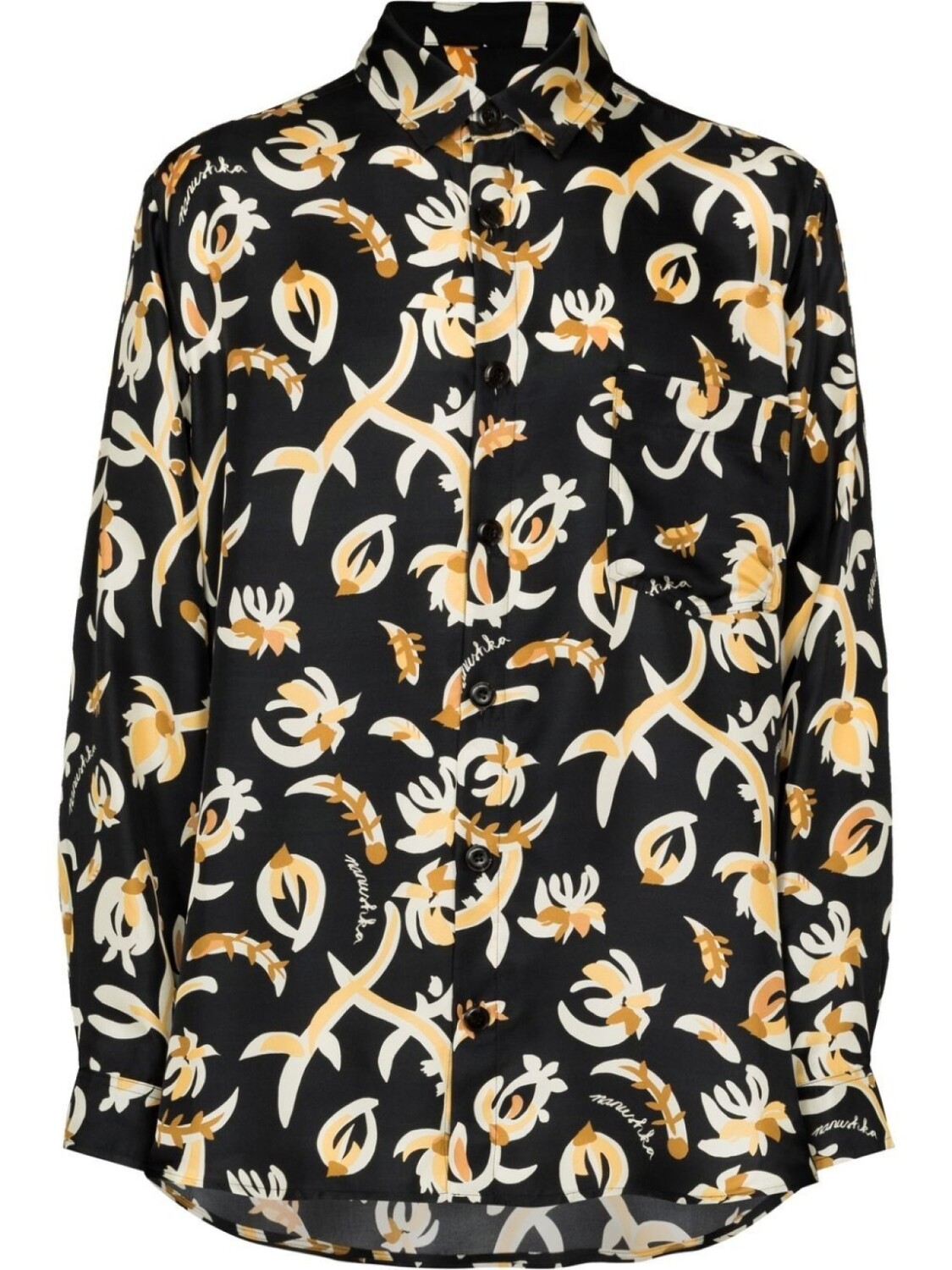 Nanushka рубашка Bodil с длинными рукавами, черный
Nanushka рубашка Bodil с длинными рукавами, черный