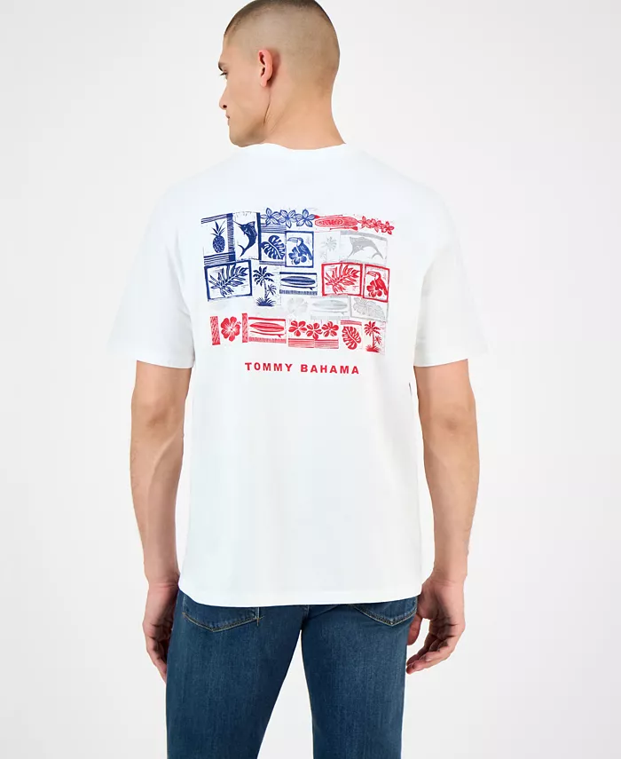 Мужская футболка с тропическим принтом в виде флага Tommy Bahama, белый
Мужская футболка с тропическим принтом в виде флага Tommy Bahama, белый