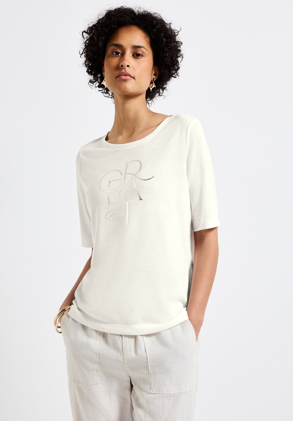 Футболка с принтом Street One, кремовый
Футболка с принтом Street One, кремовый