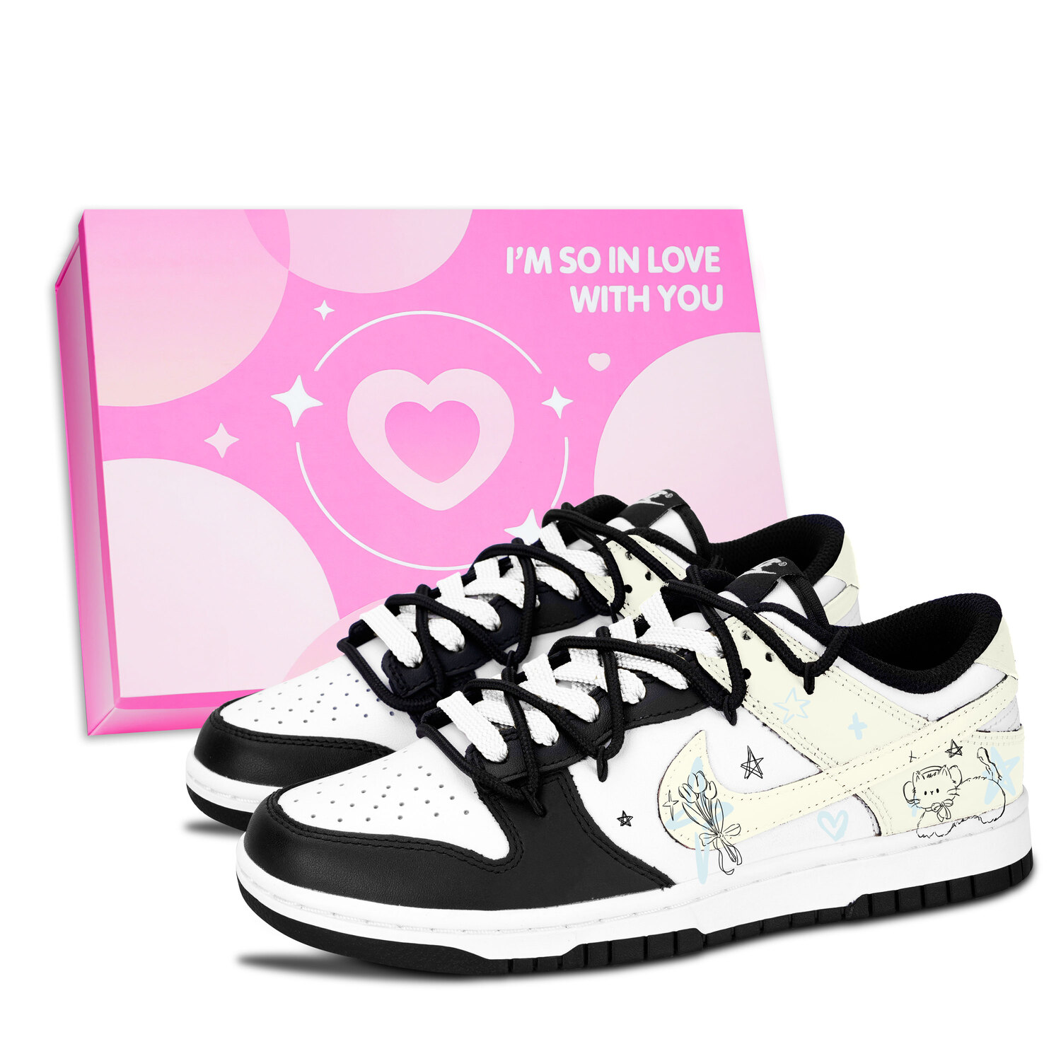 Nike Кроссовки для скейтбординга Dunk Star Cat Flower Painting Slip Resistant Abrasion Resistant Low top для детей светло-желтый
Nike Кроссовки для скейтбординга Dunk Star Cat Flower Painting Slip Resistant Abrasion Resistant Low top для детей светло-желтый
