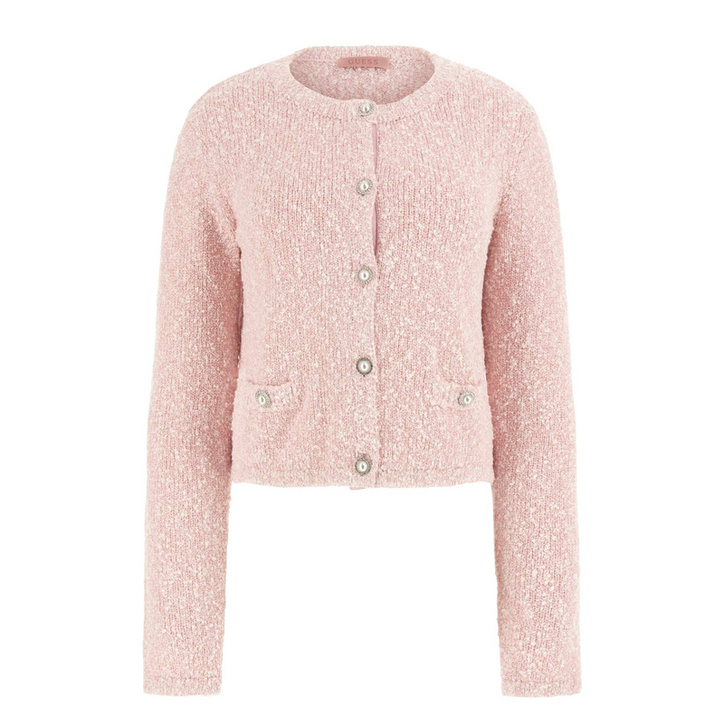 Кардиган на пуговицах из букле GUESS, розовый
Кардиган на пуговицах из букле GUESS, розовый