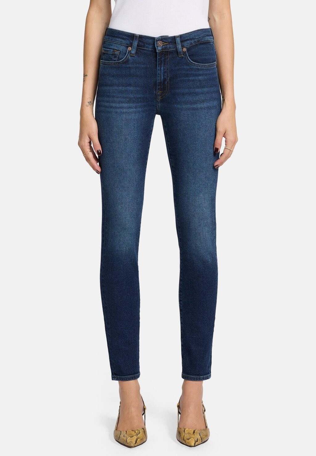 Джинсы облегающие 7 for all mankind, темно-синий
Джинсы облегающие 7 for all mankind, темно-синий