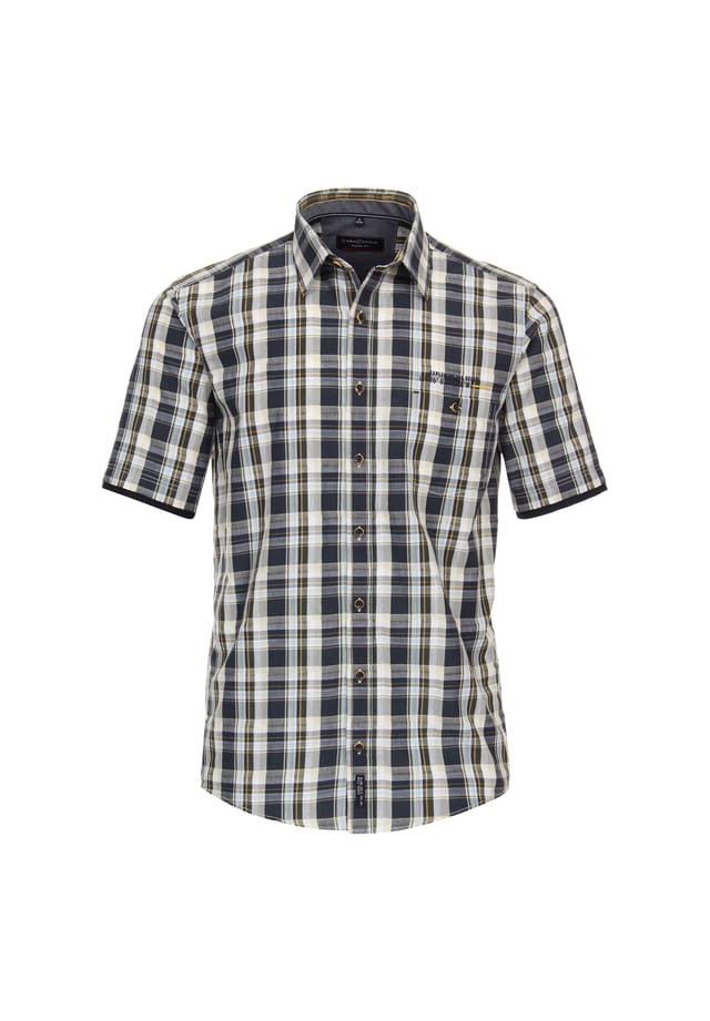 Повседневная рубашка с коротким рукавом в клетку свободного покроя Casamoda, синий
Повседневная рубашка с коротким рукавом в клетку свободного покроя Casamoda, синий